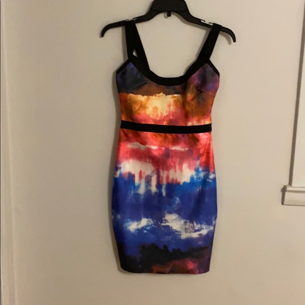 NQOT Wow Couture Body-Con Tie Dye Dress